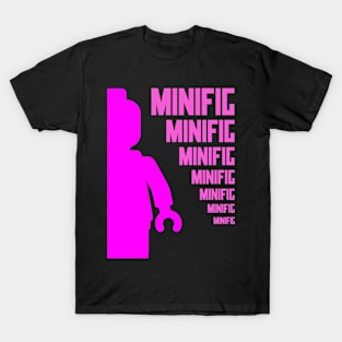 Dark Pink Minifig with MINIFIG text, Customize My Minifig T-Shirt